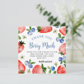 Bosbes en aardbei Dank u Bedankkaart (Staand voorkant)