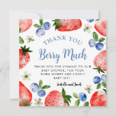 Bosbes en aardbei Dank u Bedankkaart (Voorkant)