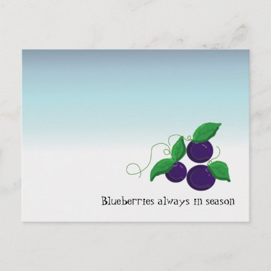Bosbes Fruit Briefkaart (Voorkant)