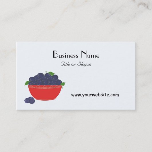 Bosbes Fruit Ontwerp Visitekaartje (Voorkant)