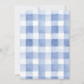 Bosbes Gingham Tijdscapsule Notitie Bericht Kaart (Achterkant)