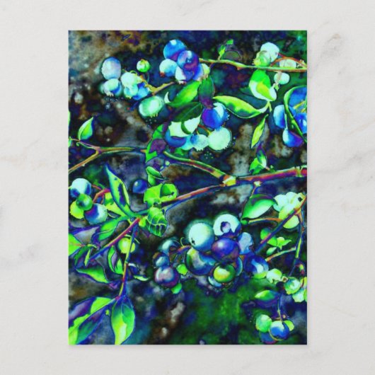 Bosbes - groene tint briefkaart (Voorkant)