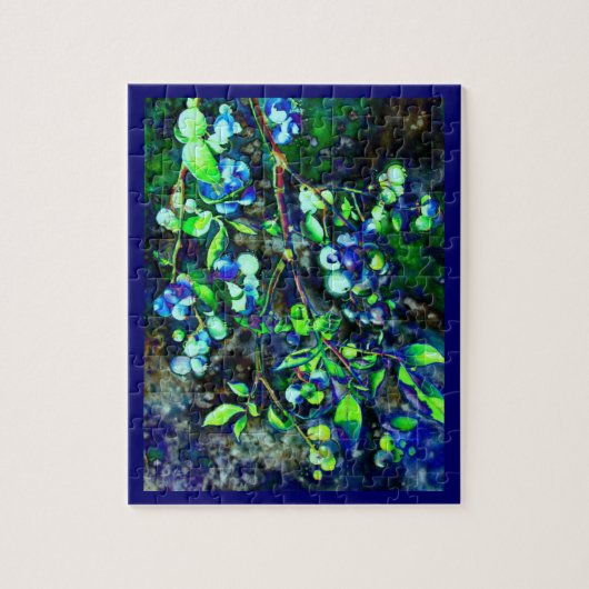 Bosbes - groene tint legpuzzel (Verticaal)