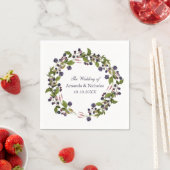 bosbes | herfst krans bruiloft gepersonaliseerd servet (Insitu)