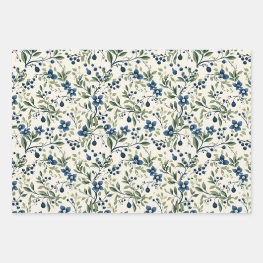 bosbes inpakpapier vel (Voorkant 3)