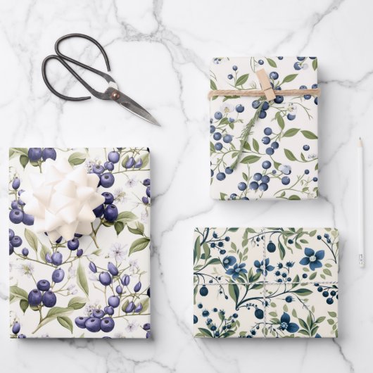 bosbes inpakpapier vel (Voorkant)