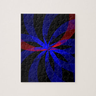 Bosbes Kleur Center Accent Geometrische Puzzel