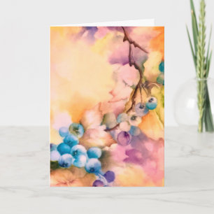 Bosbes Kunst Blank Kaart — Cottage Botanisch
