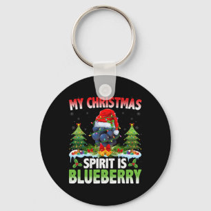 Bosbes met kerstmuts - Kerstgeest is Sleutelhanger