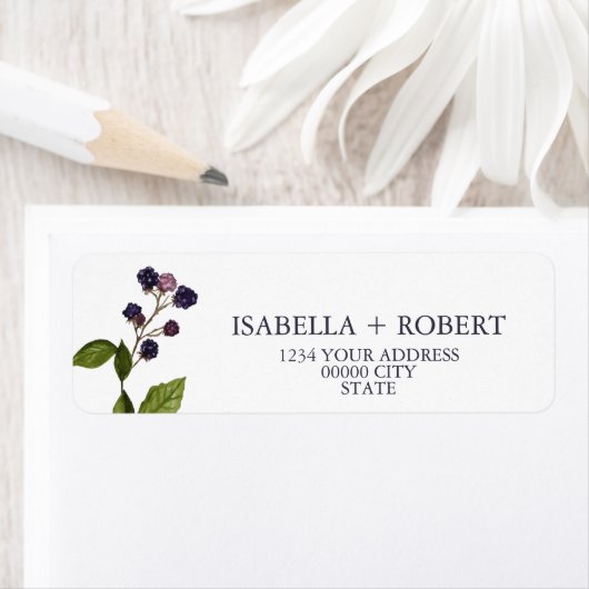 bosbes | Moderne botanische bruiloft Etiket (Insitu)