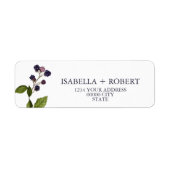 bosbes | Moderne botanische bruiloft Etiket (Voorkant)