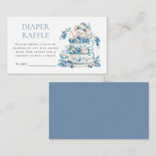 Bosbes Muis Luier Raffle Baby Shower Informatiekaartje