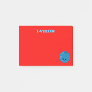 Bosbes op een rode achtergrond post-it® notes