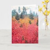 Bosbes & Pijnboom Kaart (Gele Bloem)