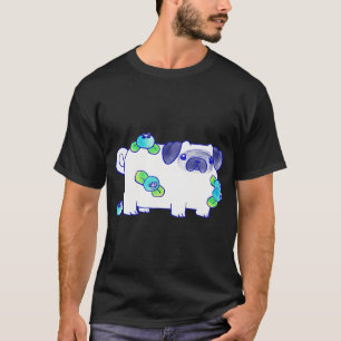 Bosbes Pug Aquarel T-shirt