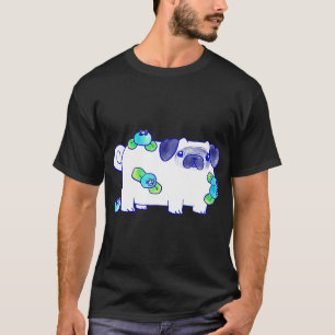 Bosbes Pug Waterverf Klassiek  579 T-shirt