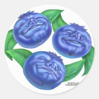 bosbes ronde sticker