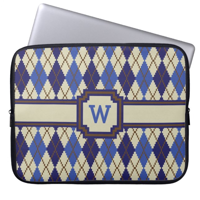 Bosbes Scone Argyle Laptophoes Laptop Sleeve (Voorkant)