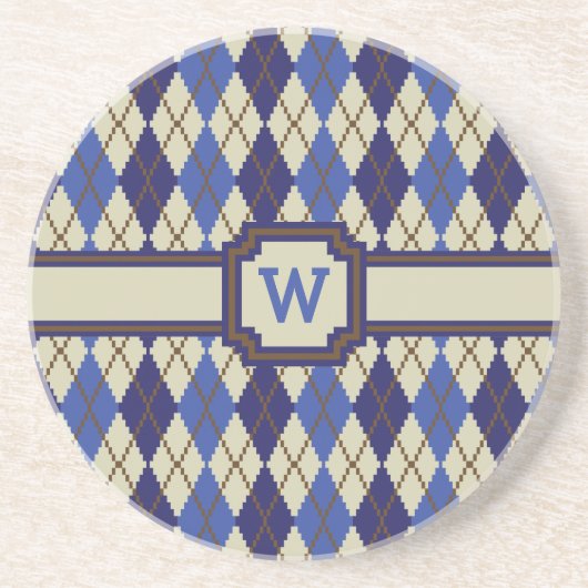 Bosbes Scone Argyle Zandsteen Onderzetter (Voorkant)