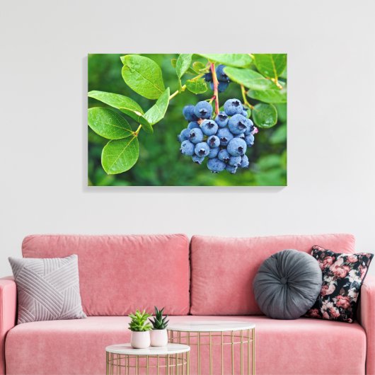bosbes tros op struik canvas afdruk (Insitu (Woonkamer))