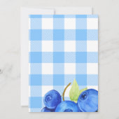 bosbes | Uitnodigingen voor moderne babydouches (Achterkant)