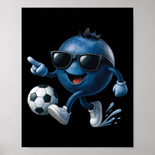 Bosbes Voetbal Poster (Voorkant)