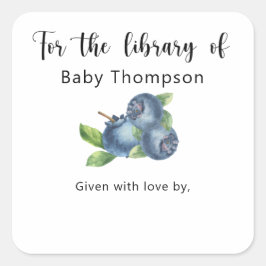Bosbes - voor de bibliotheek van vierkante sticker