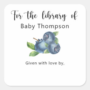 Bosbes - voor de bibliotheek van vierkante sticker