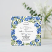 bosbes | Zoet Baby shower Kaart (Staand voorkant)