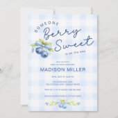 Bosbes Zoete Baby Shower Uitnodiging (Voorkant)