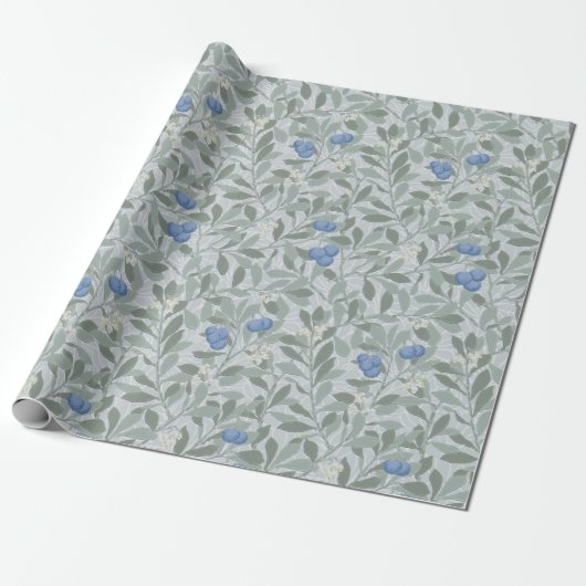 Bosbesboom, William Morris Cadeaupapier (Uitgerold)