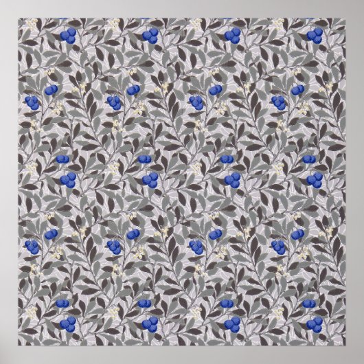 Bosbesboom, William Morris Poster (Voorkant)