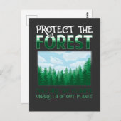 Bosbescherming Natuur Milieu Bewustzijn Briefkaart (Voorkant / Achterkant)