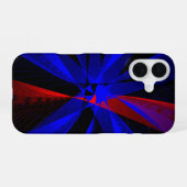 Bosbeskleur Abstract Geometrisch iPhone 16 Hoesje (Achterkant horizontaal)