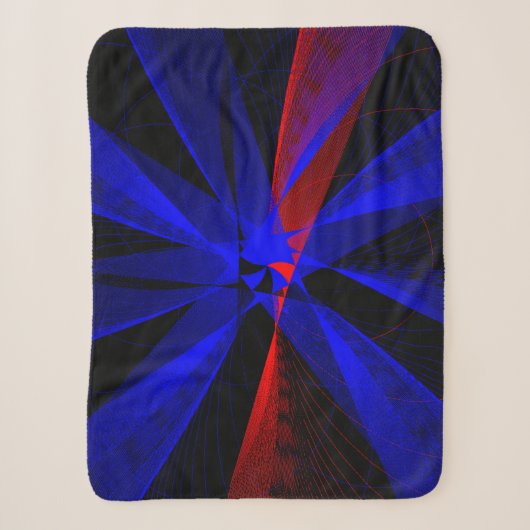 Bosbeskleur Abstract Sherpa Dekbed Deken (Voorkant)