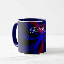 Bosbeskleurige geometrische koffiemok