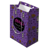 Bosbesmuffin Bloop Kat Patroon Medium Cadeauzakje (Voorkant Gekanteld)