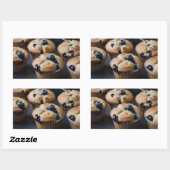 Bosbesmuffins Rechthoekige Sticker (Vel)