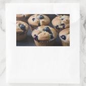 Bosbesmuffins Rechthoekige Sticker (Tas)