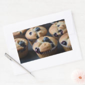 Bosbesmuffins Rechthoekige Sticker (Envelop)