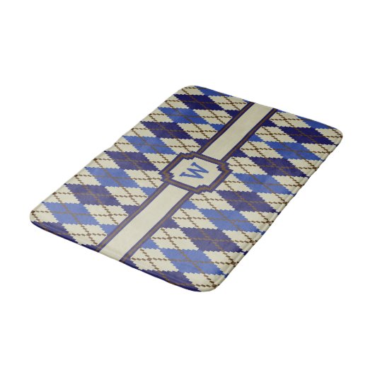 Bosbesscone Argyle Badmat (Gekanteld)