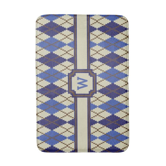 Bosbesscone Argyle Badmat (Voorkant Verticaal)
