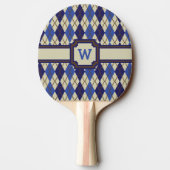 Bosbesscone Argyle Ping Pong Paddle Tafeltennisbatje (Achterkant)