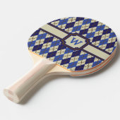 Bosbesscone Argyle Ping Pong Paddle Tafeltennisbatje (Voorkant Gekanteld)