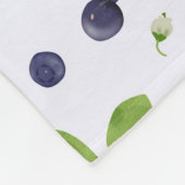 Bosbessen Aquarel Bosbesbloesem Loof Fleece Deken (Hoek)