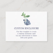 Bosbessen Aquarel Envelopkaart Visitekaartje (Voorkant)