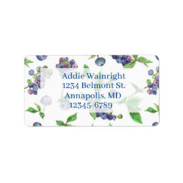 Bosbessen Aquarel Fruit Retouradres Etiket