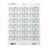 Bosbessen Aquarel Fruit Retouradres Etiket (Full Sheet)