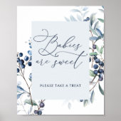 Bosbessen Baby Shower Baby's zijn Schattig Poster (Voorkant)