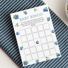 Bosbessen Baby Shower Bingo Spelkaart Kaart